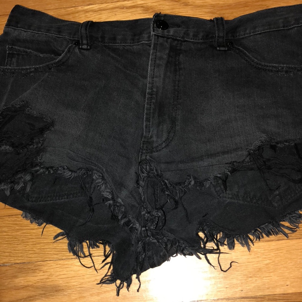 Black Denim shorts ✨